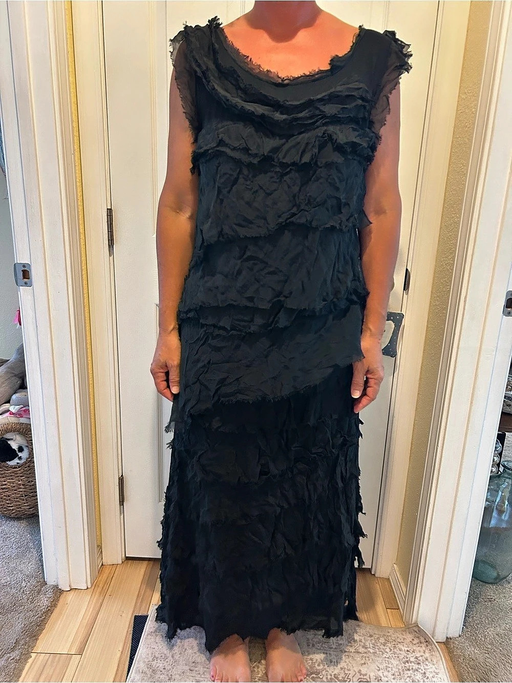 Made In Italy Black Tiered Two Piece set